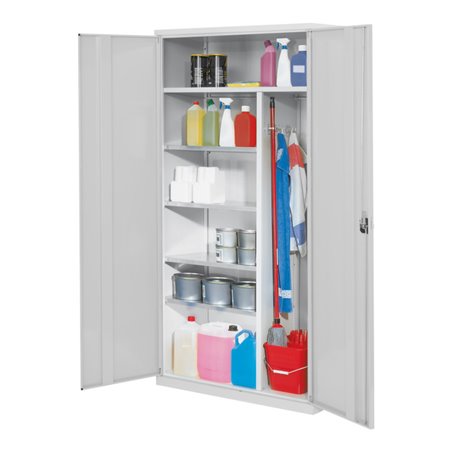 Kappes Putzmittelschrank ErgoPlus RAL 7035 Vollblechtüren 4 Fachböden