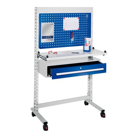 Kappes Steharbeitsplatz ErgoPlus mit breitem Gestell Mod. 7 Lenkrollen