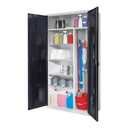 Kappes Putzmittelschrank ErgoPlus RAL 7035/7016 Vollblechtüren 4 Fachböden