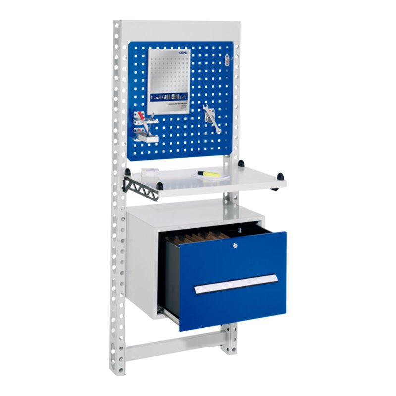 Kappes Steharbeitsplatz ErgoPlus mit schmalem Gestell Mod. 2 Wandmodul