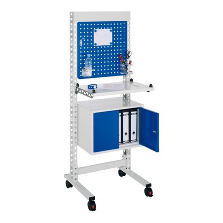 Kappes Steharbeitsplatz ErgoPlus mit schmalem Gestell Mod. 3 Lenkrollen