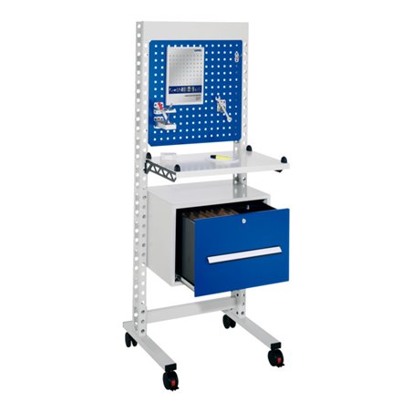 Kappes Steharbeitsplatz ErgoPlus mit schmalem Gestell Mod. 2 Lenkrollen