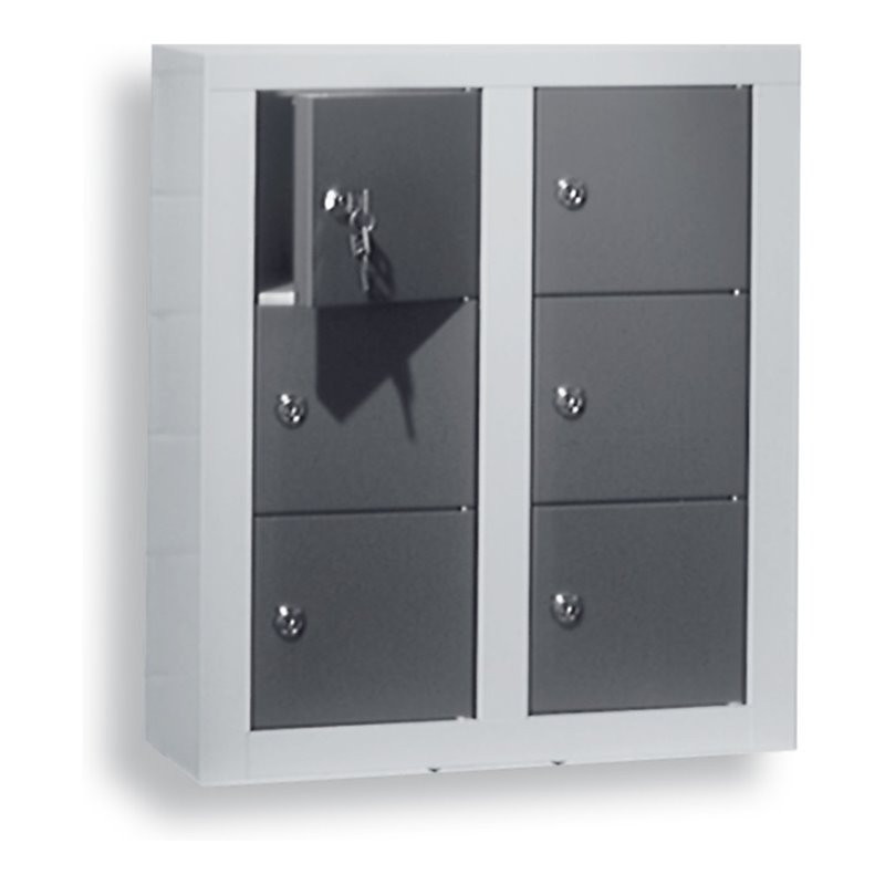 Kappes Wertfachschrank ErgoPlus 6 Fächer 585 x 485 x 250 mm RAL 7035/7016