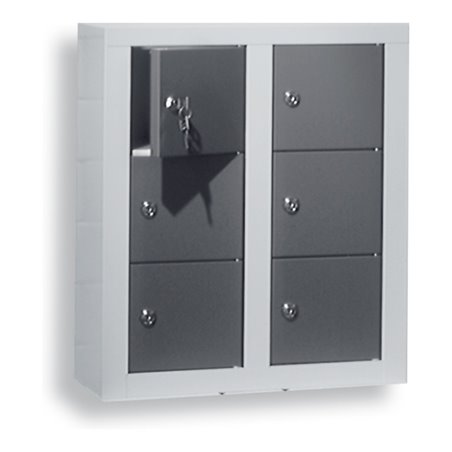 Kappes Wertfachschrank ErgoPlus 6 Fächer 585 x 485 x 250 mm RAL 7035/7016