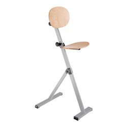 Kappes Stehhilfe ErgoPlus mit Rückenlehne Gestell lichtgrau Buche natur lackiert