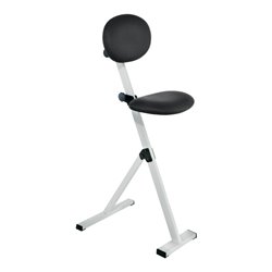 Kappes Stehhilfe ErgoPlus mit Rückenlehne Gestell lichtgrau Polster/Bezug Skai schwarz