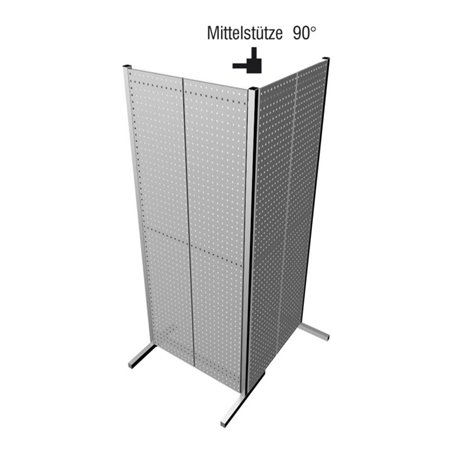 Kappes Mittelstütze 90° alufarben
