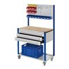 Kappes Mobile Arbeitsstation RAL 7035/5010 B1000 mm 3 Schubladen Schlitzplatte