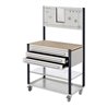 Kappes Mobile Arbeitsstation RAL 7035/7016 B1000 mm 3 Schubladen Lochplatte mit Zusatzboden