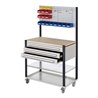 Kappes Mobile Arbeitsstation RAL 7035/7016 B1000 mm 3 Schubladen Schlitzplatte mit Zusatzboden