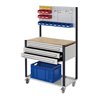 Kappes Mobile Arbeitsstation RAL 7035/7016 B1000 mm 3 Schubladen Schlitzplatte