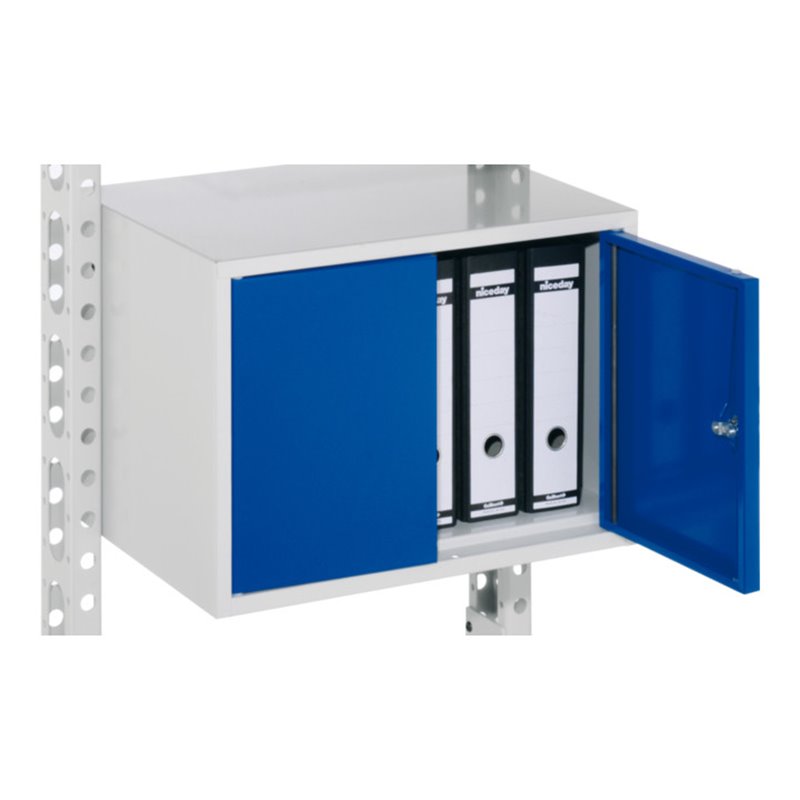 Kappes Ordnerschrank H400 mm schmal RAL 7035/5010 für ErgoPlus Steharbeitsplatz