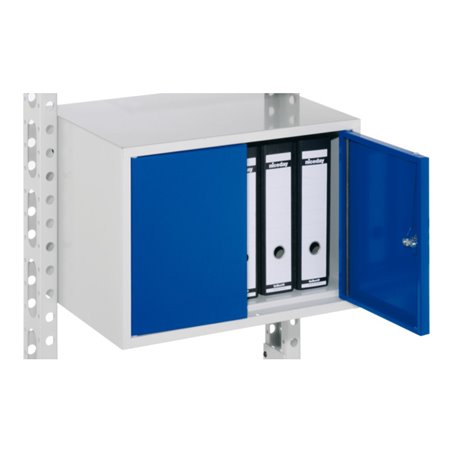 Kappes Ordnerschrank H400 mm schmal RAL 7035/5010 für ErgoPlus Steharbeitsplatz