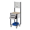 Kappes Mobile Arbeitsstation RAL 7035/7016 B500 mm 3 Schubladen Lochplatte
