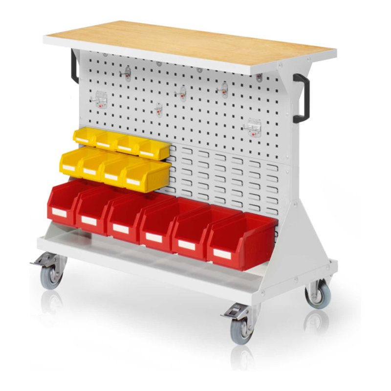 Kappes RasterMobil Gr. 2 RAL 7035 H930 mm 2 Loch-/2 Schlitzplatten mit Ausstattung 3