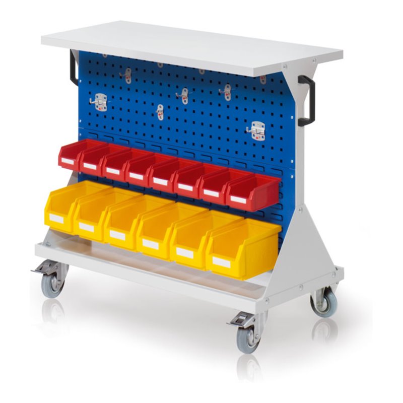 Kappes RasterMobil Gr. 2 RAL 7035/5010 H930 mm 2 Loch-/2 Schlitzplatten mit Ausstattung 4