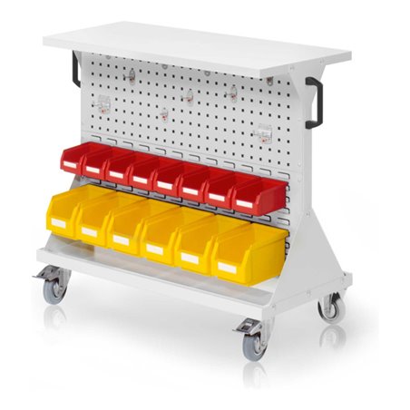 Kappes RasterMobil Gr. 2 RAL 7035 H930 mm 2 Loch-/2 Schlitzplatten mit Ausstattung 4