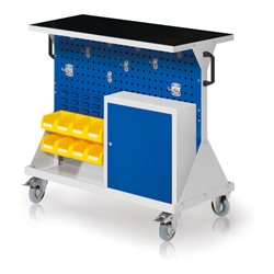 Kappes RasterMobil Gr. 2 RAL 7035/5010 H930 mm 2 Loch-/2 Schlitzplatten mit Ausstattung 6