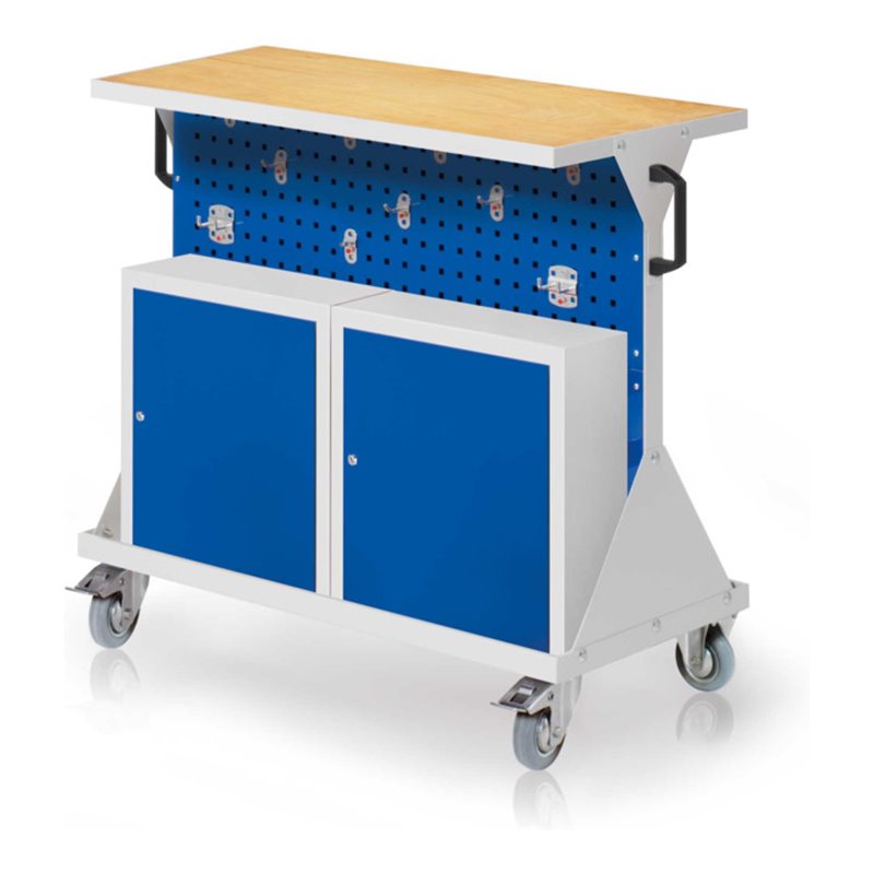 Kappes RasterMobil Gr. 2 RAL 7035/5010 H930 mm 4 Lochplatten mit Ausstattung 1