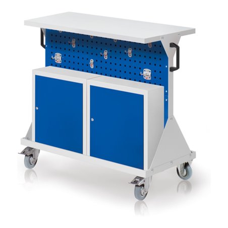 Kappes RasterMobil Gr. 2 RAL 7035/5010 H930 mm 4 Lochplatten mit Ausstattung 2