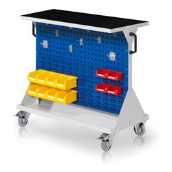 Kappes RasterMobil Gr. 2 RAL 7035/5010 H930 mm 2 Loch-/2 Schlitzplatten mit Ausstattung 2