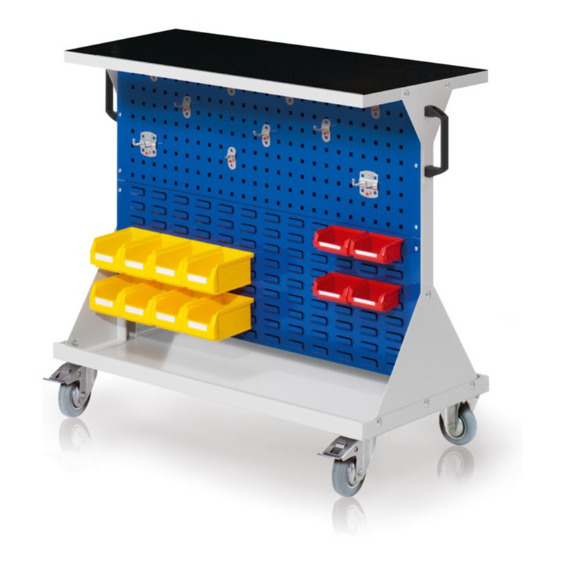 Kappes RasterMobil Gr. 2 RAL 7035/5010 H930 mm 2 Loch-/2 Schlitzplatten mit Ausstattung 2