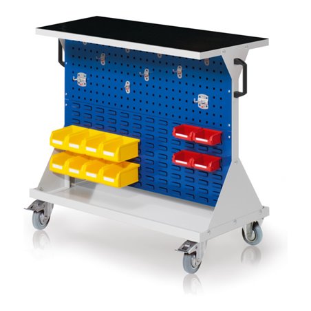 Kappes RasterMobil Gr. 2 RAL 7035/5010 H930 mm 2 Loch-/2 Schlitzplatten mit Ausstattung 2