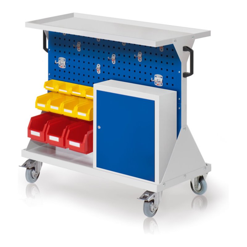 Kappes RasterMobil Gr. 2 RAL 7035/5010 H930 mm 2 Loch-/2 Schlitzplatten mit Ausstattung 5