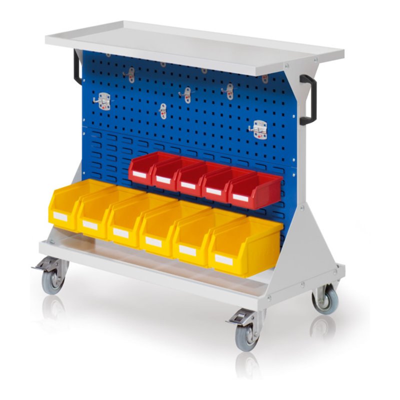 Kappes RasterMobil Gr. 2 RAL 7035/5010 H930 mm 2 Loch-/2 Schlitzplatten mit Ausstattung 1