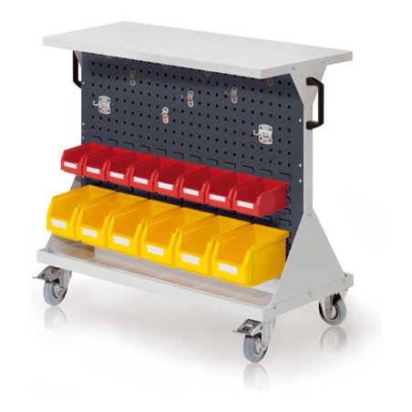 Kappes RasterMobil Gr. 2 RAL 7035/7016 H930 mm 2 Loch-/2 Schlitzplatten mit Ausstattung