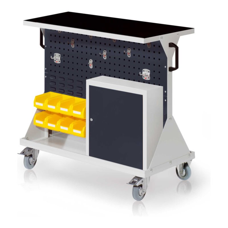 Kappes RasterMobil Gr. 2 RAL 7035/7016 H930 mm 2 Loch-/2 Schlitzplatten mit Ausstattung 6