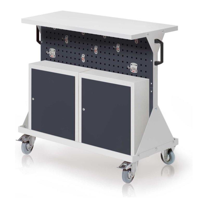 Kappes RasterMobil Gr. 2 RAL 7035/7016 H930 mm 4 Lochplatten mit Ausstattung 2