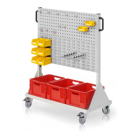 Kappes RasterMobil Gr. 3 RAL 7035 H1230 mm 2 Loch-/2 Schlitzplatten mit Ausstattung