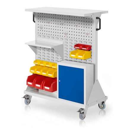 Kappes RasterMobil Gr. 3 RAL 7035 H1270 mm 2 Loch-/4 Schlitzplatten mit Ausstattung 2