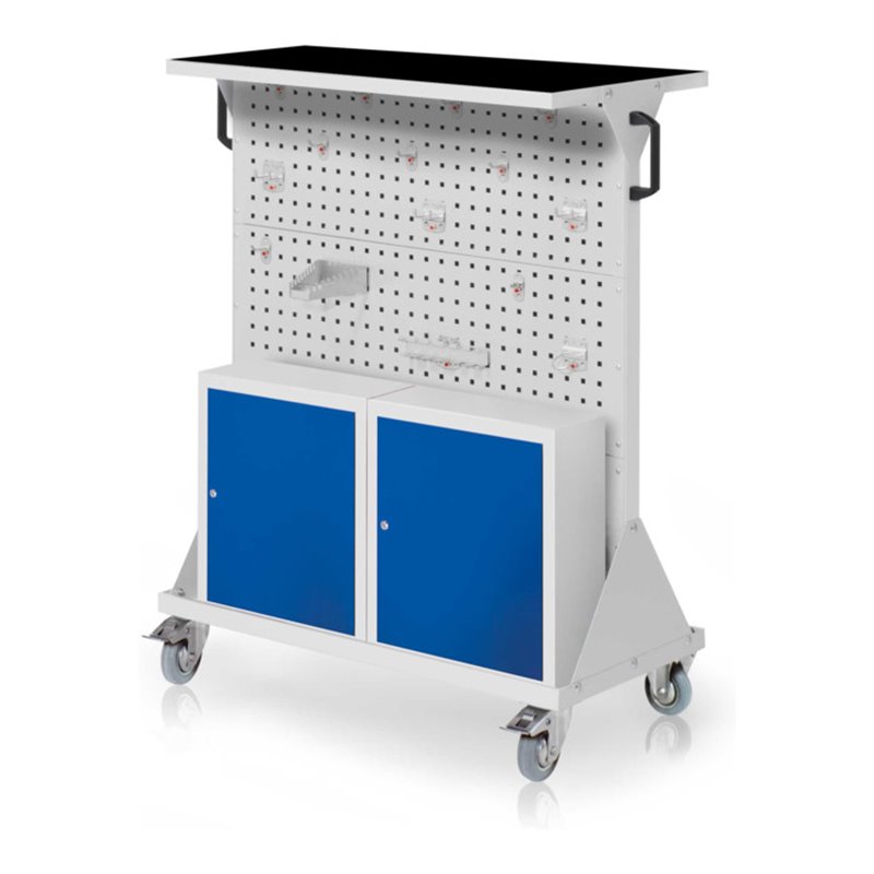 Kappes RasterMobil Gr. 3 RAL 7035 H1270 mm 4 Loch-/2 Schlitzplatten mit Ausstattung 6