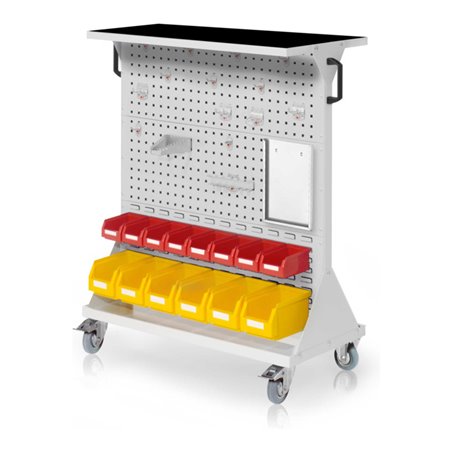 Kappes RasterMobil Gr. 3 RAL 7035 H1270 mm 4 Loch-/2 Schlitzplatten mit Ausstattung 3