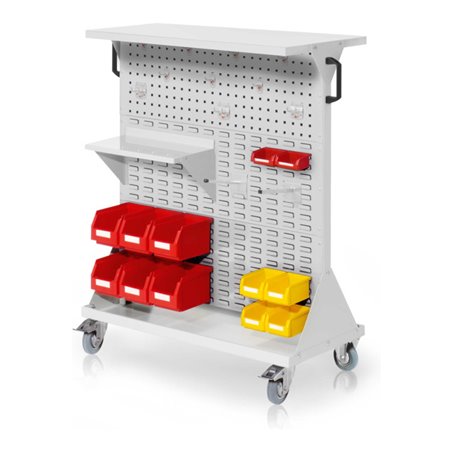 Kappes RasterMobil Gr. 3 RAL 7035 H1270 mm 2 Loch-/4 Schlitzplatten mit Ausstattung 1