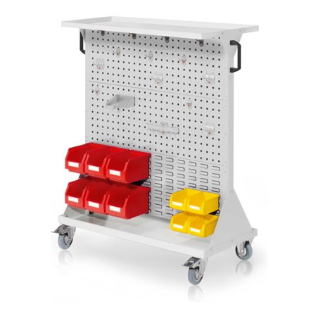 Kappes RasterMobil Gr. 3 RAL 7035 H1270 mm 4 Loch-/2 Schlitzplatten mit Ausstattung 4