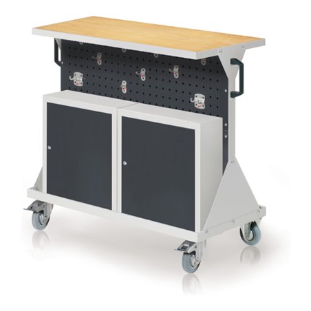 Kappes RasterMobil Gr. 2 RAL 7035/7016 H930 mm 4 Lochplatten mit Ausstattung 1