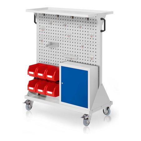 Kappes RasterMobil Gr. 3 RAL 7035 H1270 mm 4 Loch-/2 Schlitzplatten mit Ausstattung 7