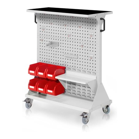 Kappes RasterMobil Gr. 3 RAL 7035 H1270 mm 4 Loch-/2 Schlitzplatten mit Ausstattung 5