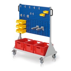 Kappes RasterMobil Gr. 3 RAL 7035/5010 H1230 mm 2 Loch-/2 Schlitzplatten mit Ausstattung