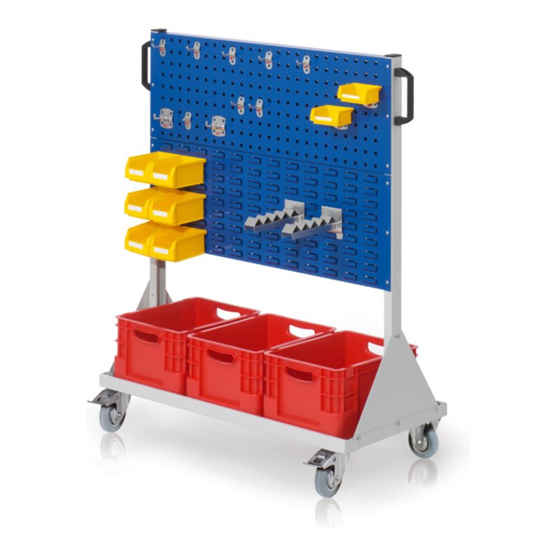 Kappes RasterMobil Gr. 3 RAL 7035/5010 H1230 mm 2 Loch-/2 Schlitzplatten mit Ausstattung