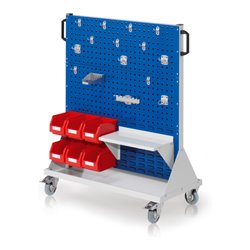 Kappes RasterMobil Gr. 3 RAL 7035/5010 H1270 mm 4 Loch-/2 Schlitzplatten mit Ausstattung 2