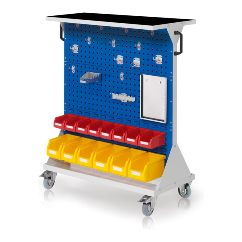 Kappes RasterMobil Gr. 3 RAL 7035/5010 H1270 mm 4 Loch-/2 Schlitzplatten mit Ausstattung 3