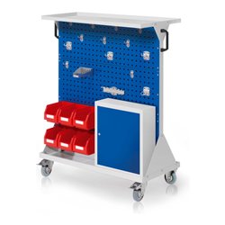 Kappes RasterMobil Gr. 3 RAL 7035/5010 H1270 mm 4 Loch-/2 Schlitzplatten mit Ausstattung 7