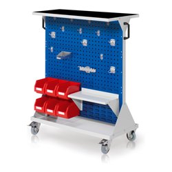 Kappes RasterMobil Gr. 3 RAL 7035/5010 H1270 mm 4 Loch-/2 Schlitzplatten mit Ausstattung 5