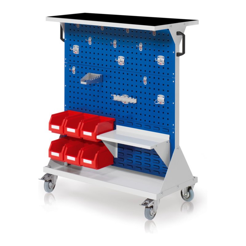 Kappes RasterMobil Gr. 3 RAL 7035/5010 H1270 mm 4 Loch-/2 Schlitzplatten mit Ausstattung 5