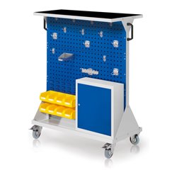 Kappes RasterMobil Gr. 3 RAL 7035/5010 H1270 mm 4 Loch-/2 Schlitzplatten mit Ausstattung 8