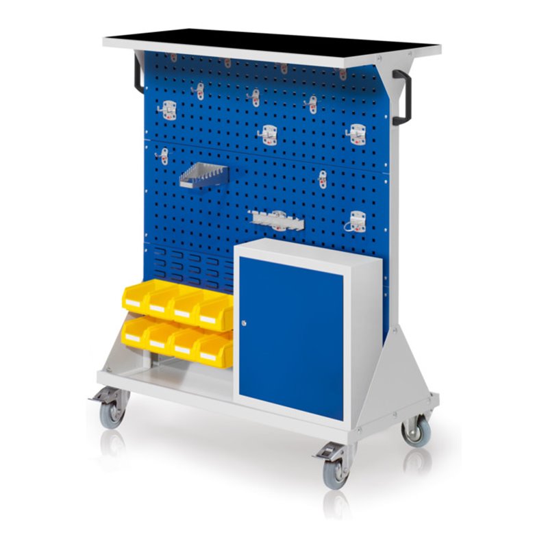 Kappes RasterMobil Gr. 3 RAL 7035/5010 H1270 mm 4 Loch-/2 Schlitzplatten mit Ausstattung 8